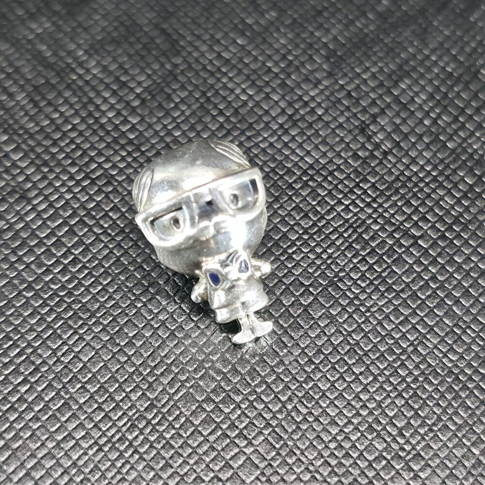 New Authentic Pandora Charm Grandpa Mr Wise 798013EN188 Bead W Tag & Suede Pouch